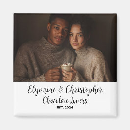 Íman Chocolate Lovers Couple Established Photo Gift