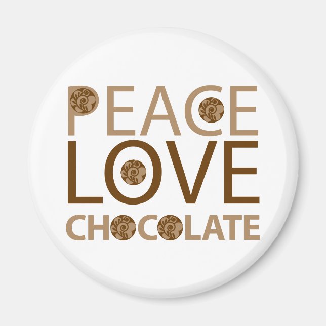 Íman Chocolate Peace Love (Frente)