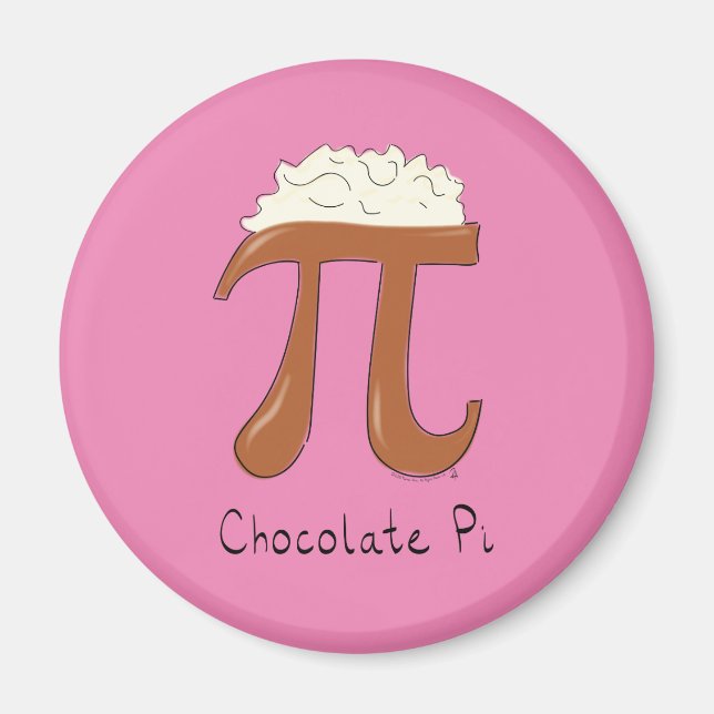Íman Chocolate Pi Fofo, Matemática Pi, Mídia (Frente)