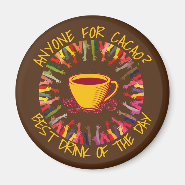 Íman Chocolate QUALQUER UM PARA CACAO Personalizável (Frente)