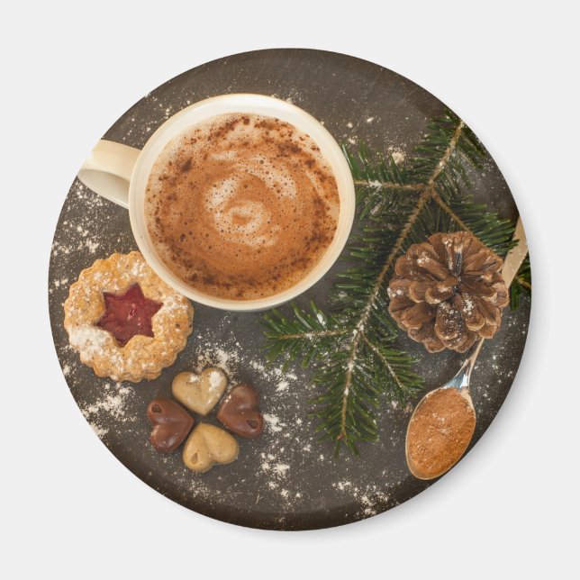 Íman Chocolate Quente de Natal (Frente)