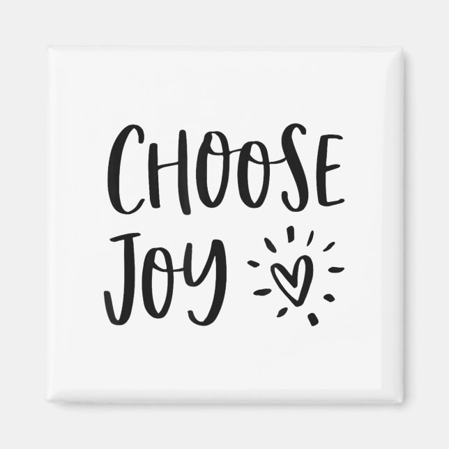 Íman Choose Joy Hapness Heart Insrational Motivational  (Frente)