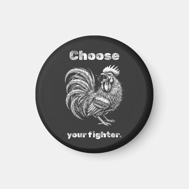 Íman Choose Your Fighter – Demon Rooster. (Frente)