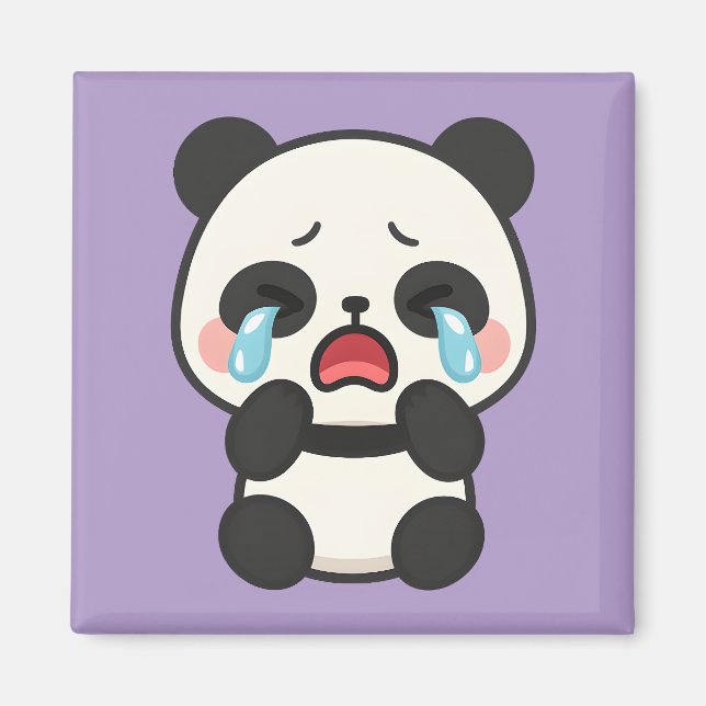 Íman Chorando Panda - Magneta de Panda Triste (Frente)