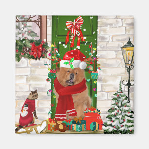 Íman Chow Chow Dog Natal