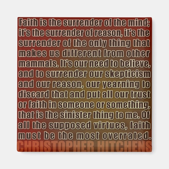 Íman Chris Hitchens rende o ímã da razão (Reds) (Frente)