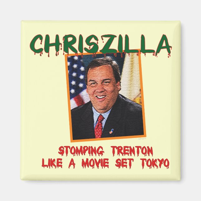 Íman Chris Zilla - Chris Christie Refrigerator Magnet (Frente)