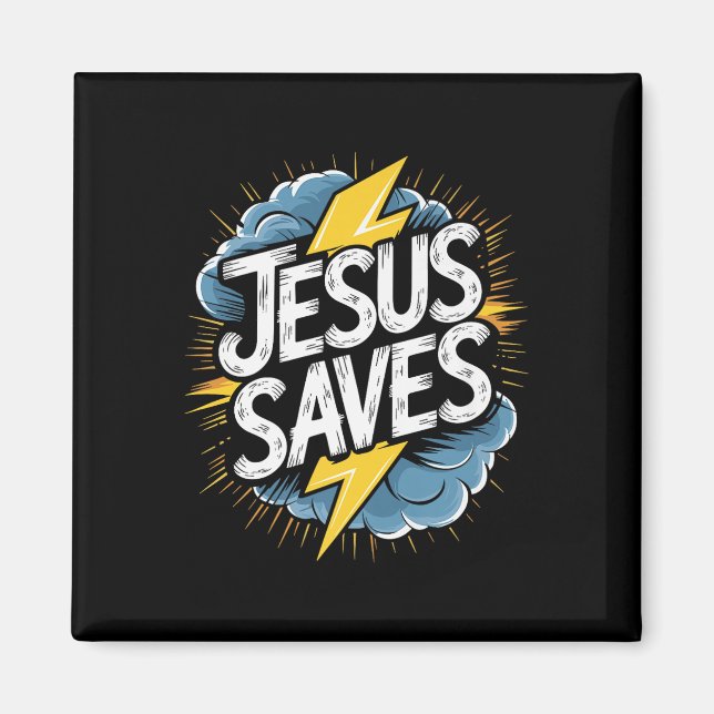 Íman Christan Jesus Salva Premium (Frente)