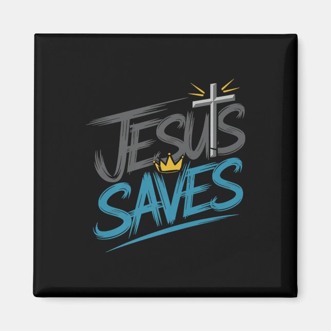 Íman Christan Jesus Salva Premium (Frente)