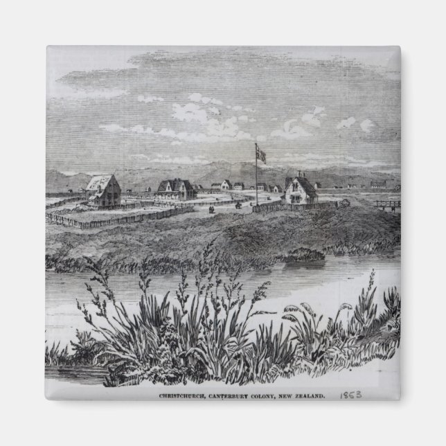 Íman ChristChurch, Canterbury Colony, Nova Zelândia (Frente)