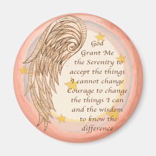 Íman Christian Angel Serenity Reyer Round Magnet