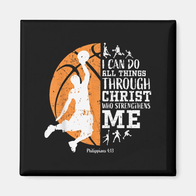 Íman Christian Basketball I Can Do All Things Through C (Frente)