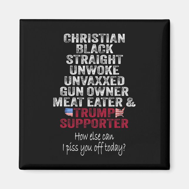 Íman Christian Black Trump Supporter Unwoed (Frente)