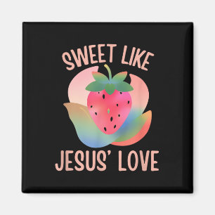 Íman Christian Boho Strawberry Sweet Como Jesus Love Fo
