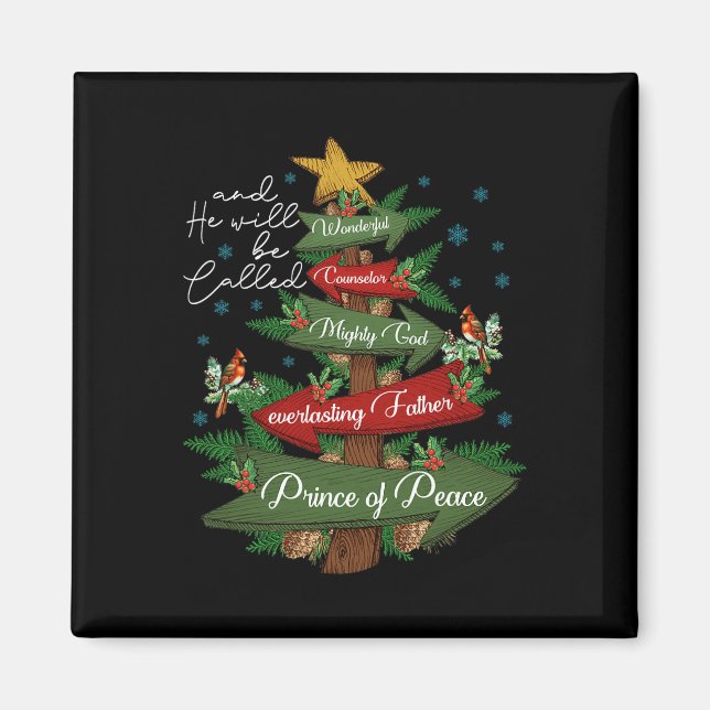 Íman Christian Christmas Ele Será Chamado De Maravilhos (Frente)