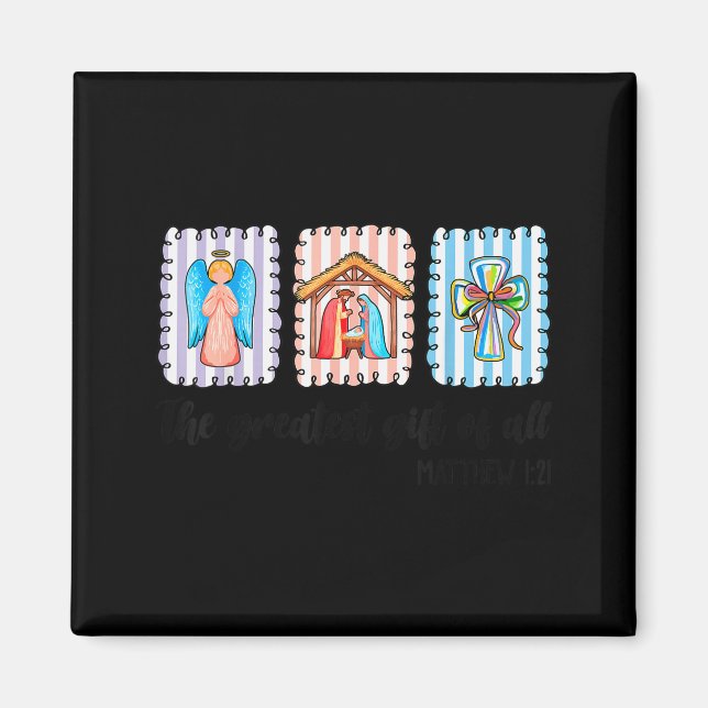 Íman Christian Christmas Nativity Scene Jesus Faith Bel (Frente)