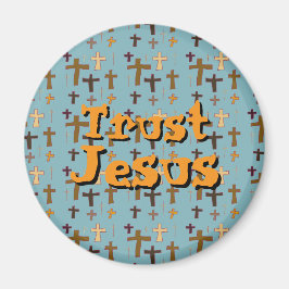 Íman Christian Cross “Trust Jesus” 