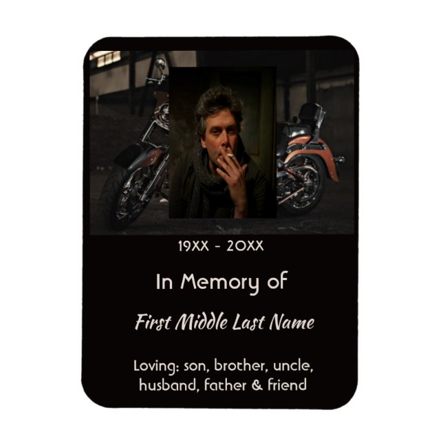Íman Christian Memorial Keepsake Motorcycle Biker (Vertical)