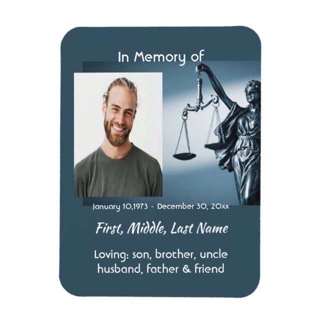 Íman Christian Memorial Keepsake Scales Justice Law (Vertical)