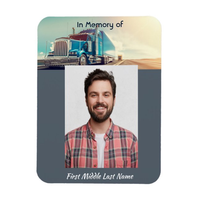 Íman Christian Memorial Semi Truck Trrailer (Vertical)