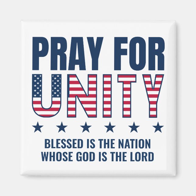 Íman Christian PRAY FOR UNITY USA Day Prayer (Frente)