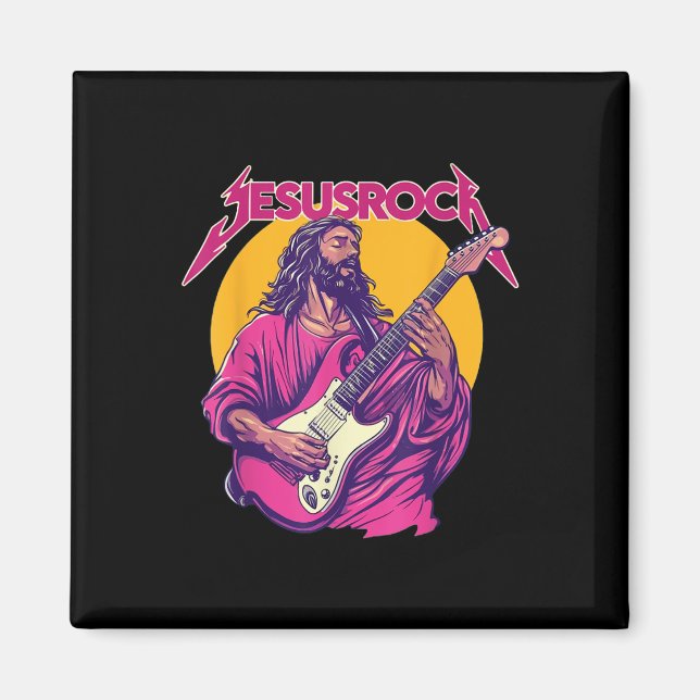 Íman Christian Retro Funny Cote Jesus Rock Música Básic (Frente)