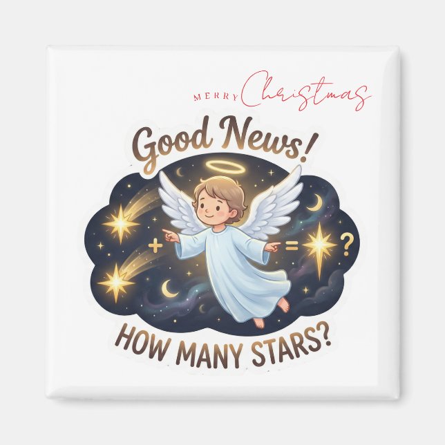 Íman Christmas Angel Good News Math & Counting Game  (Frente)