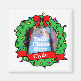 Íman Christmas Bird Photo Wreath