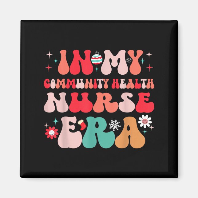 Íman Christmas Community Health Nurse Present For Funny (Frente)