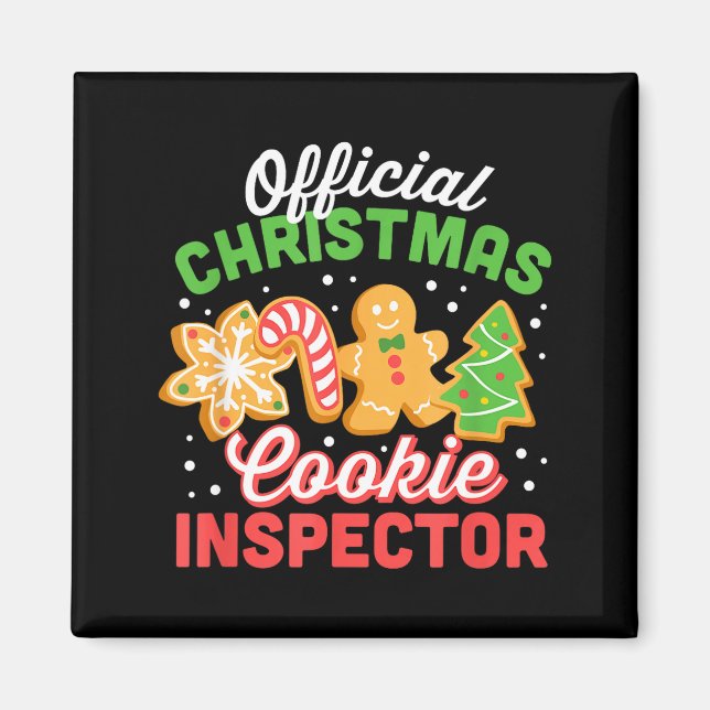 Íman Christmas Cookie Inspector Dad  (Frente)