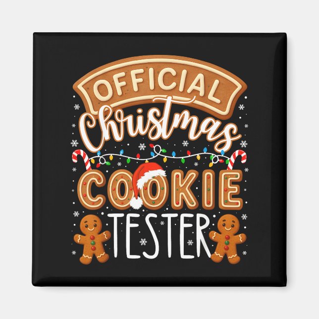 Íman Christmas Cookie Tester Taster Funny Family Baking (Frente)
