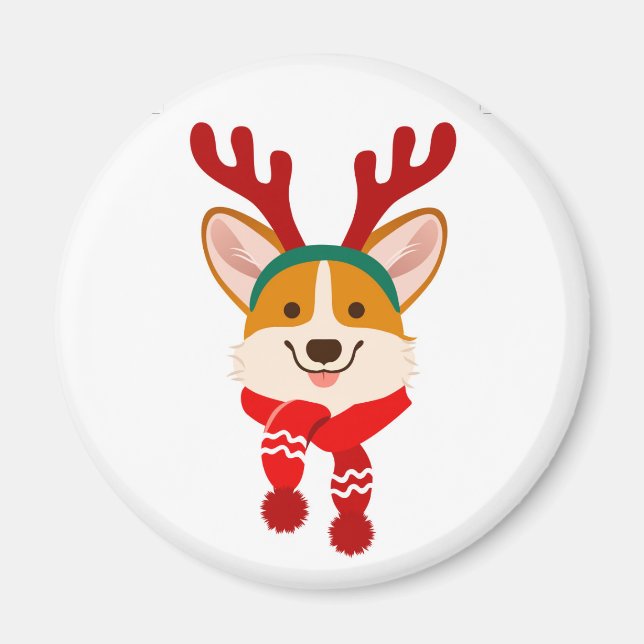 Íman Christmas Corgi (Frente)