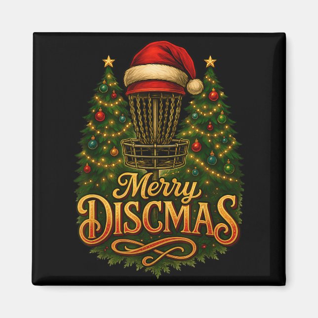 Íman Christmas Disc Golf Merry Discmas  (Frente)