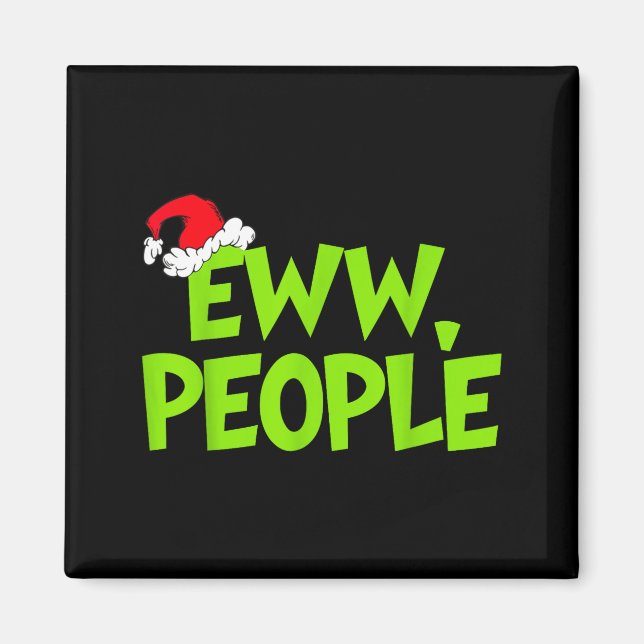 Íman Christmas Eww People Mens Women Funny Santa Hat Gr (Frente)