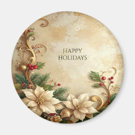 Íman Christmas Floral Holiday Magnet