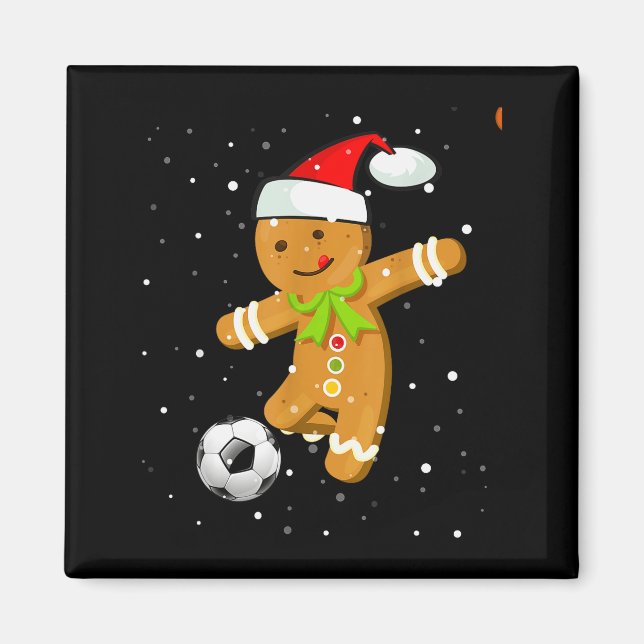 Íman Christmas Football Soccer Gingerbread Player  (Frente)