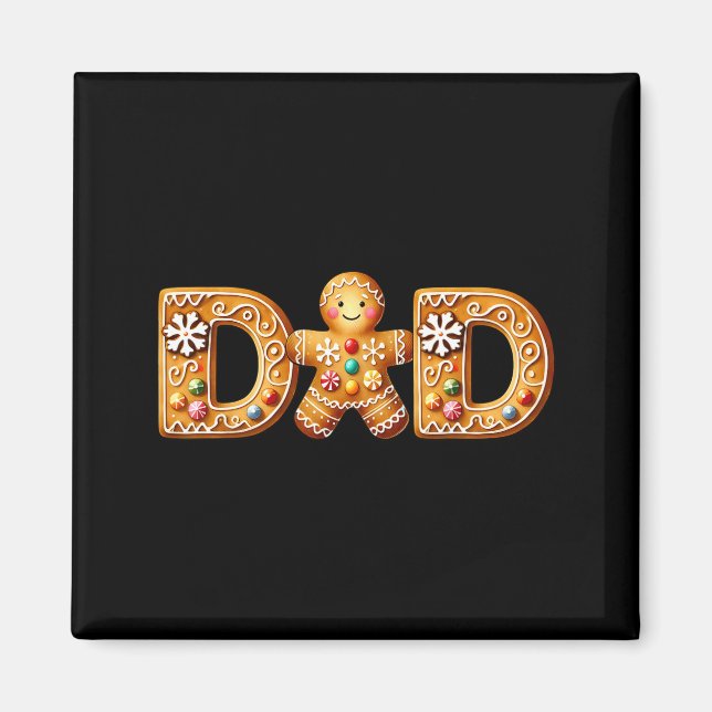 Íman Christmas Gingerbread Matching Family Party Xmas P (Frente)