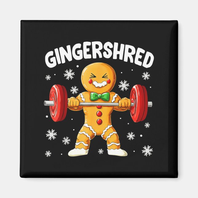 Íman Christmas Gym Gingerbread Gingershred Xmas Workout (Frente)