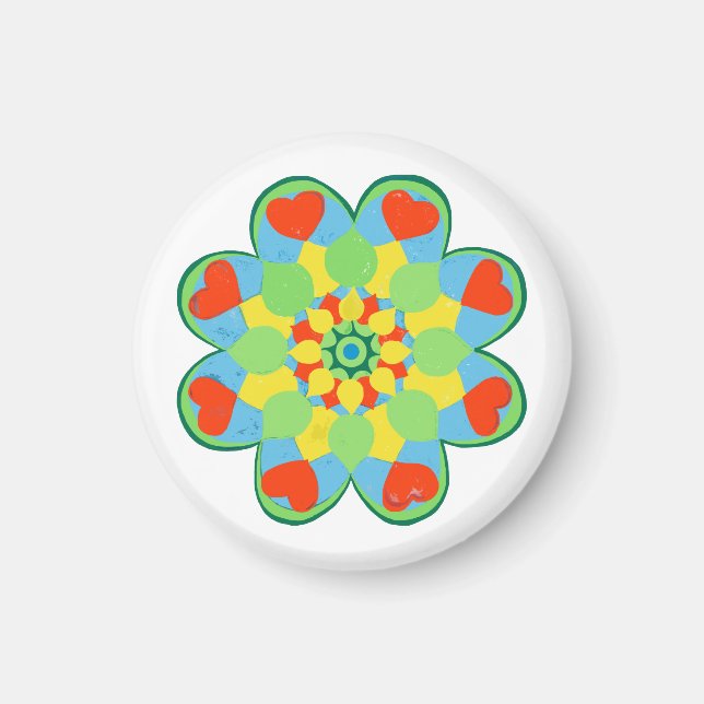 Íman Christmas Heart Mandala (Frente)