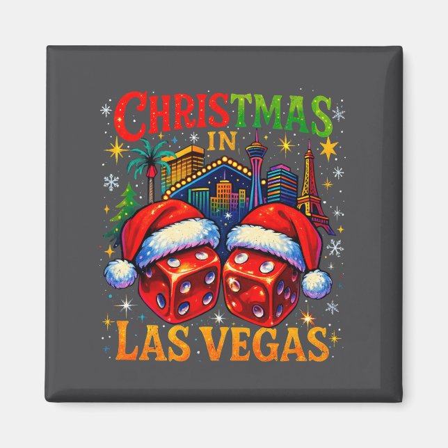Íman Christmas In Las Vegas Funny Holiday Design Long S (Frente)