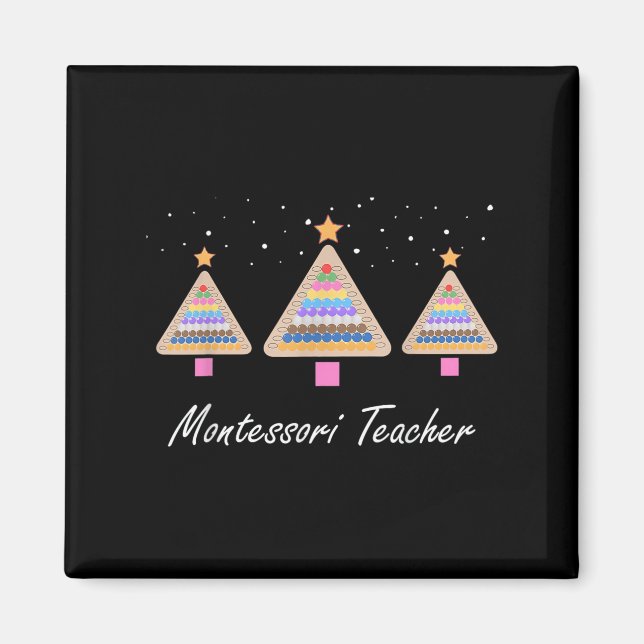 Íman Christmas Montessori Teacher Xmas Tree Teaching Sc (Frente)