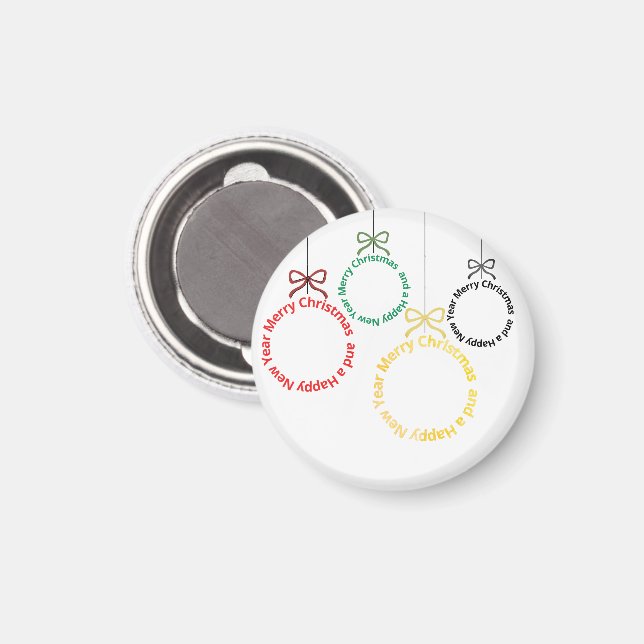 Íman Christmas Ornaments Text Design (Front/Back)