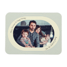 Íman Christmas Photocard Playful Design Oval Photo