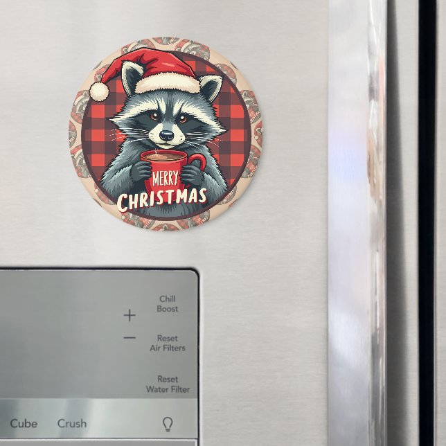 Íman Christmas Raccoon Cocoa Cheer (In Situ (Fridge))
