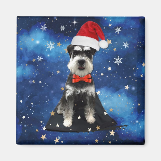 Íman Christmas Schnauzer (Frente)