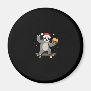 Íman CHRISTMAS SLOTH Engraçado Pé-de-Pé de Natal (