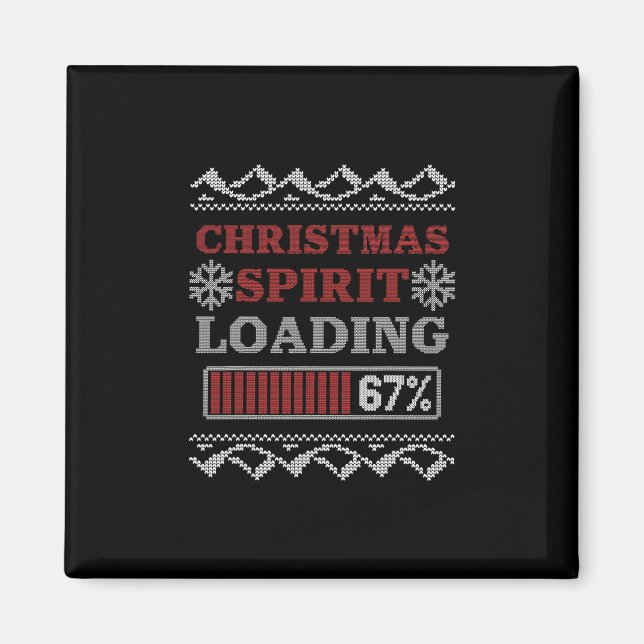 Íman Christmas Spirit Loading 67 Meme Six Seven Holiday (Frente)