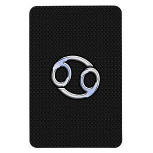 Íman Chrome Like Cancer Sinal Zodiac em Preto