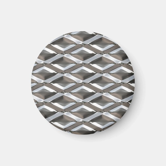 Íman Chrome Platiado sem costura em forma de diamante (Frente)