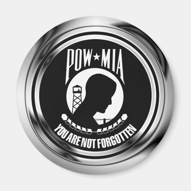 ÍMAN CHROME POW MIA (Frente)